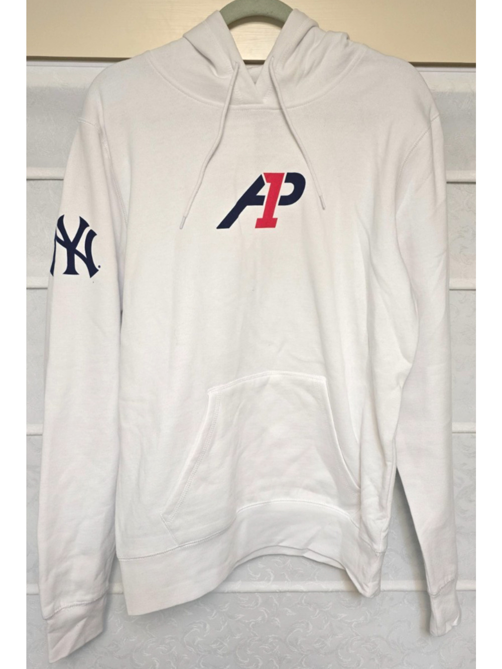 New Era A1 Padel New York Yankees White Pullover Hoodie Mens Medium NWT A1P NEW